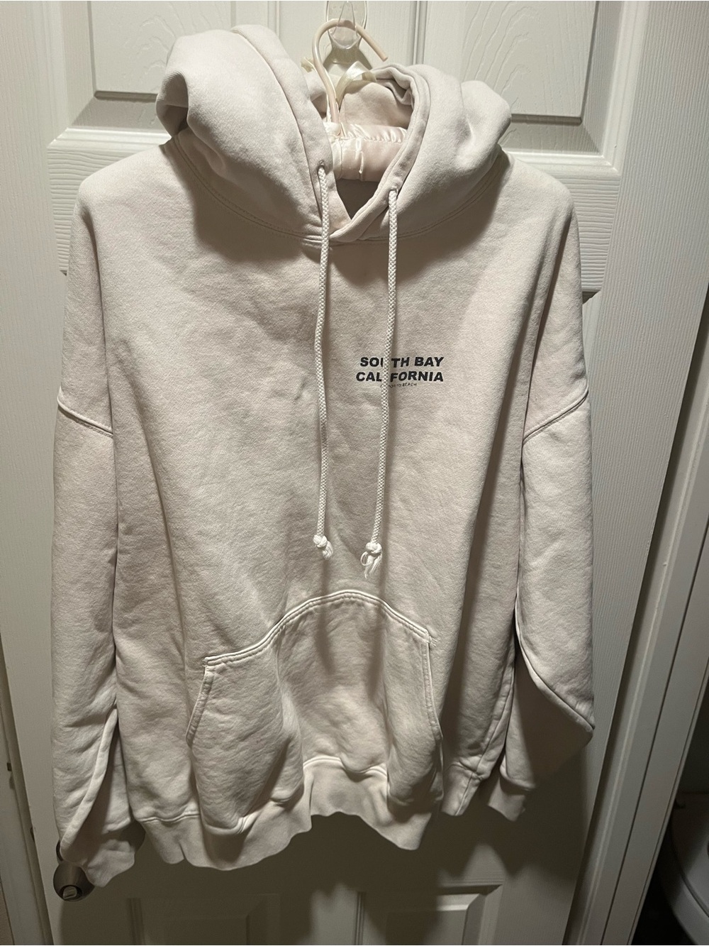 John Galt/Brandy Melville Off-White 'South Bay California' Hoodie. Like-New(os)